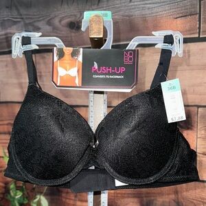 No Boundaries Black Push-Up Bra
